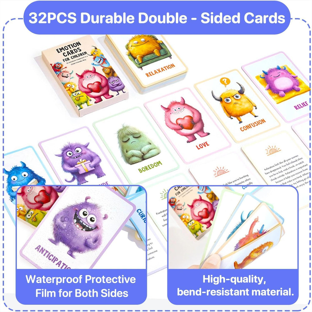 BAOENALNAT Big Feelings Deck—calm monster expression aids language grounding and regulation practice for learners