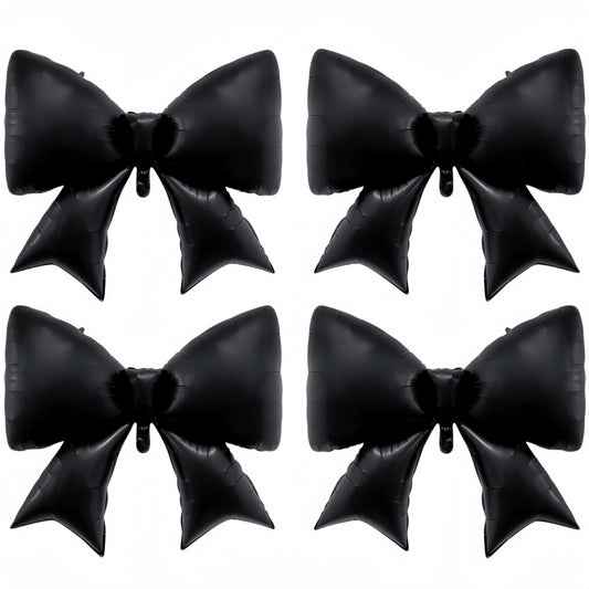 Baoonworlld black bow balloon 38 inch for luxurious wedding dΓ©cor and dramatic backdrops.