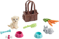 Barbie Animal Lovers playset two pet bowls for pretend mealtime
