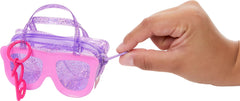 Barbie basket-weave handbag clip doubles as a handy backpack attachment.