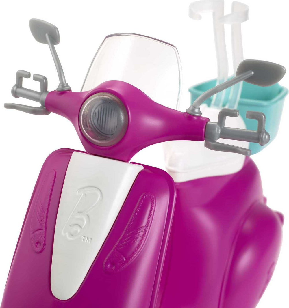 Barbie blue rear basket for small accessories during pretend trips
