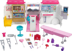 Barbie care clinic exam room features x-ray and vision chart for pretend diagnostics