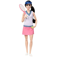 Barbie Career Tennis Player doll front view for imaginative sports play.