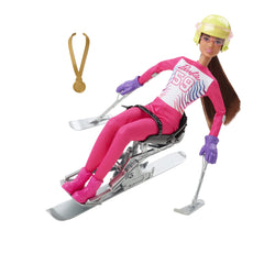 Barbie Careers para alpine skier doll ready for imaginative winter sports play.