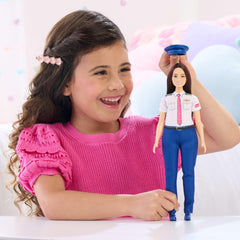 Barbie Careers Pilot doll removable look enables easy outfit changes for storytelling