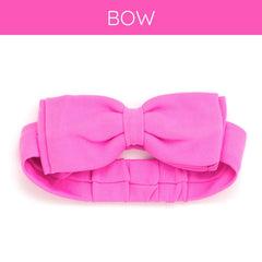 Barbie cheer bow hair clip with silver glitter for a sparkling finish.