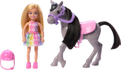 Barbie Chelsea gray pony with a soft mane invites gentle petting