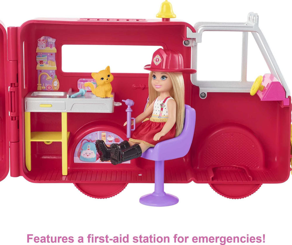Sticker sheet to customize the fire truck and Chelsea's storytelling
