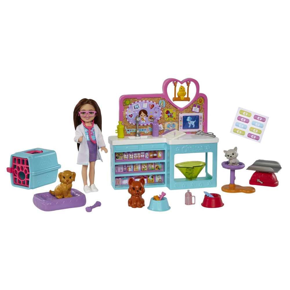 Barbie Chelsea pet vet doll ready to care for animals