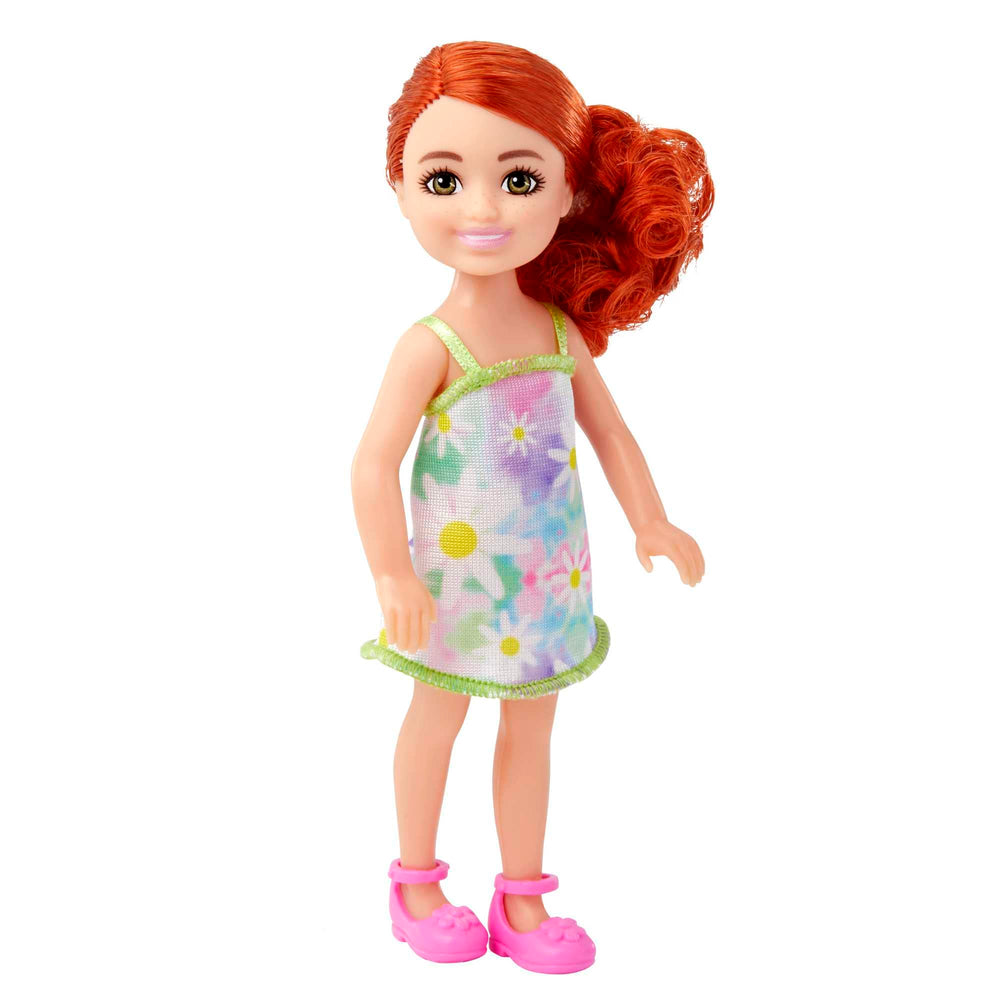 Barbie Chelsea in romper with bright color styling for mix-and-match play.