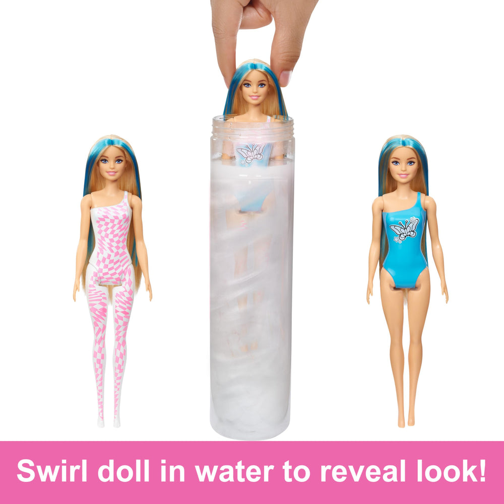 Barbie Color Reveal surprise bags reveal clothes and accessories for styling fun.