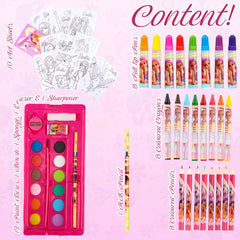 Barbie colouring book with 10 sheets for guided creativity.