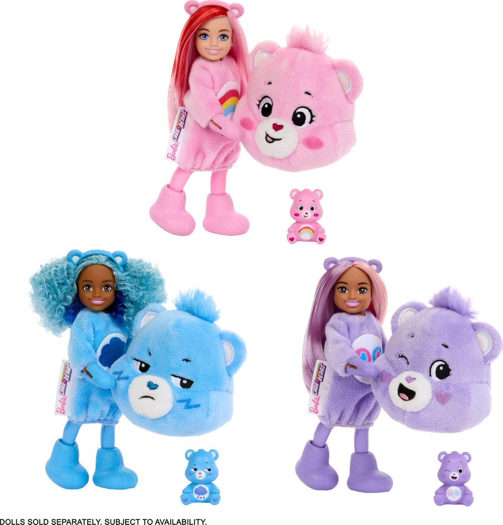 Barbie Cutie Reveal Care Bears Chelsea with bed feature for mini friend