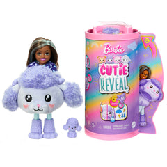 Barbie Cutie Reveal Chelsea doll with plush poodle, sparks imaginative play and surprises.