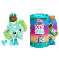 Barbie Cutie Reveal Chelsea with elephant plush costume ready for imaginative play