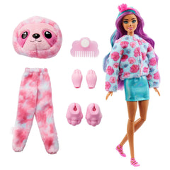 Barbie Cutie Reveal doll features long colorful hair and twinkle-shine details
