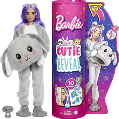 Barbie Cutie Reveal doll with plush puppy for imaginative play
