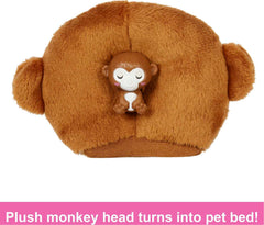Barbie Cutie Reveal Jungle mini pet bed creates a cute companion space