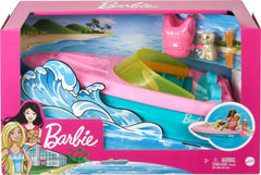 Barbie dolls and accessories featured on board to spark storytelling adventures.