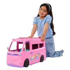 Barbie Dream Camper swing chair adds relaxing outdoor seating fun
