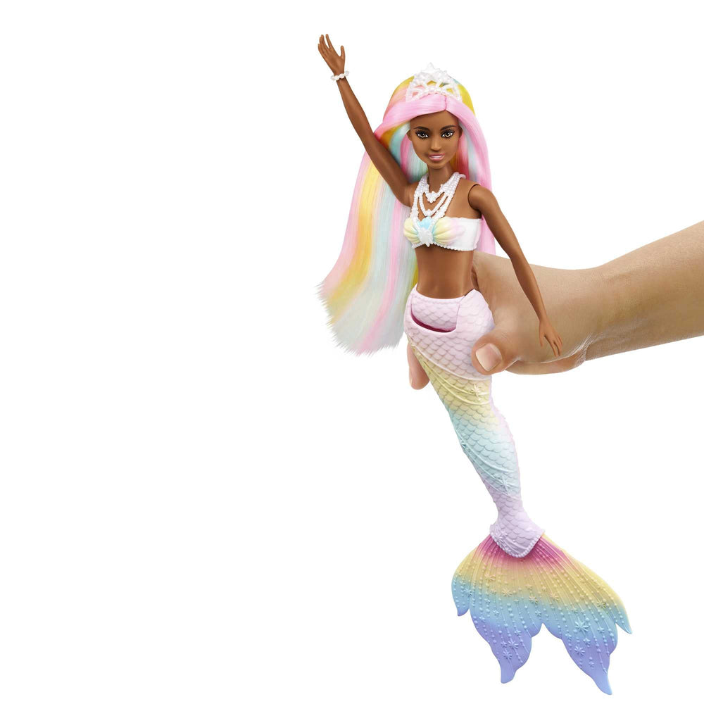 Barbie Dreamtopia cool water reverses color-change to neon look