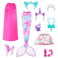 Barbie Dreamtopia baby dragon and unicorn figures boost play narratives.