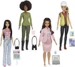 Barbie Eco-Leadership Conservation Scientist with binoculars and notebook, exploring forest conservation.
