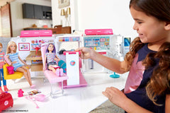 Barbie emergency vehicle lights up as a rescue tool for imaginative role-play
