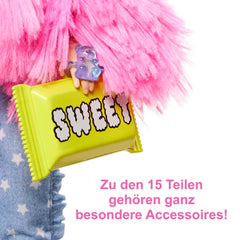 Barbie Extra doll features crimped hair with space buns for playful styling