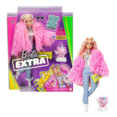 Barbie Extra doll with pink-streaked hair ready for imaginative fashion play
