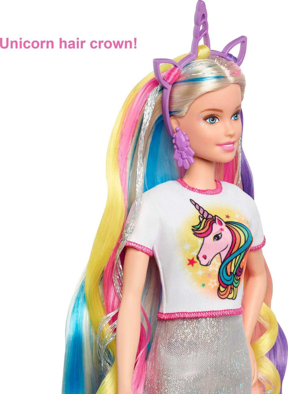 Barbie Fantasy Hair hair bands and clips for versatile hairstyles.