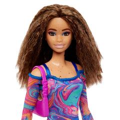 Barbie Fashionistas 206 green mules add a pop of color for trendy outfits.