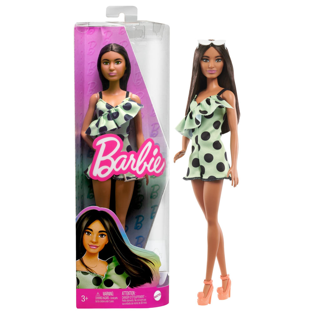 Barbie Fashionistas Doll 200 with brunette hair ready for imaginative storytelling.