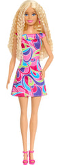 Barbie Fashionistas Doll #223 crimped hair detail for nostalgic vibe.