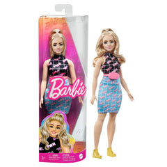 Barbie Fashionistas #202: curvy blonde with half-up hair for versatile storytelling.