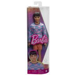 Barbie Fashionistas Ken doll packaging emphasizes inclusive design and storytelling potential.