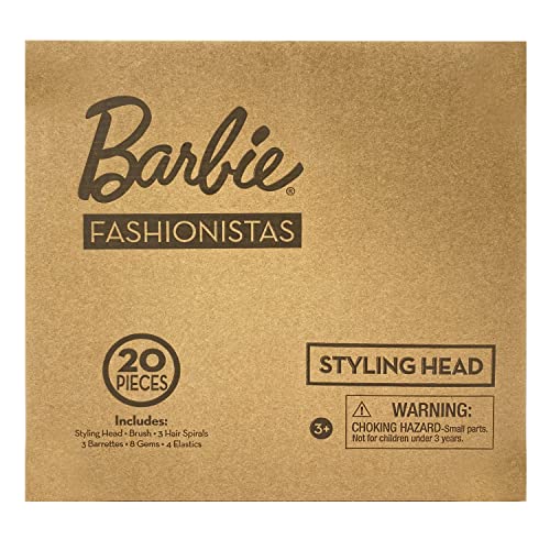 Barbie styling head suitable for ages 3 and up for imaginative fashion fun.