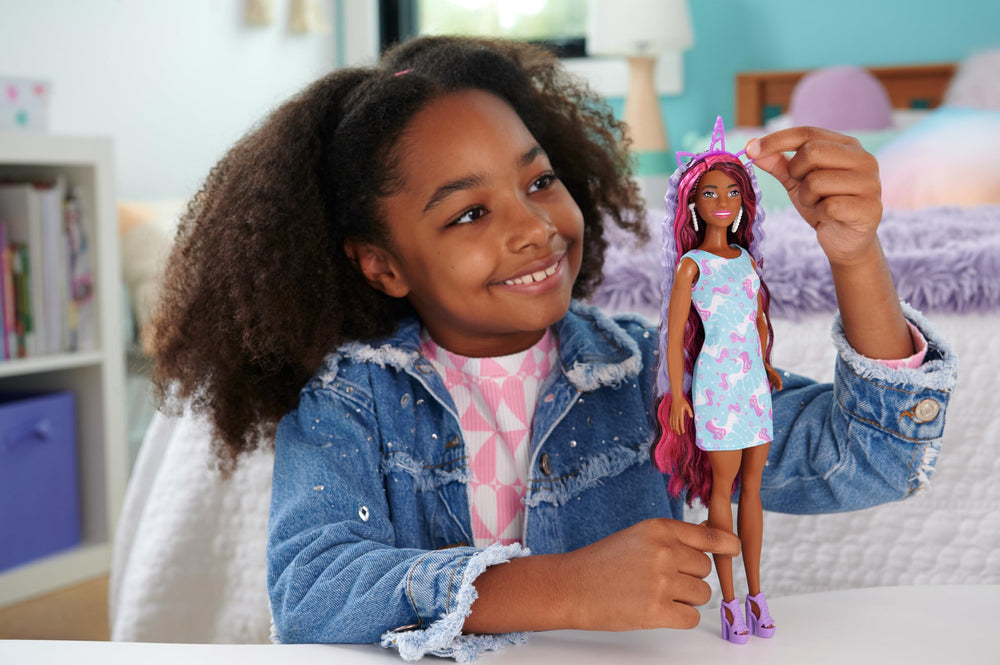 Barbie Fun & Fancy outfit set with dress, heels, and purse for mix-and-match play
