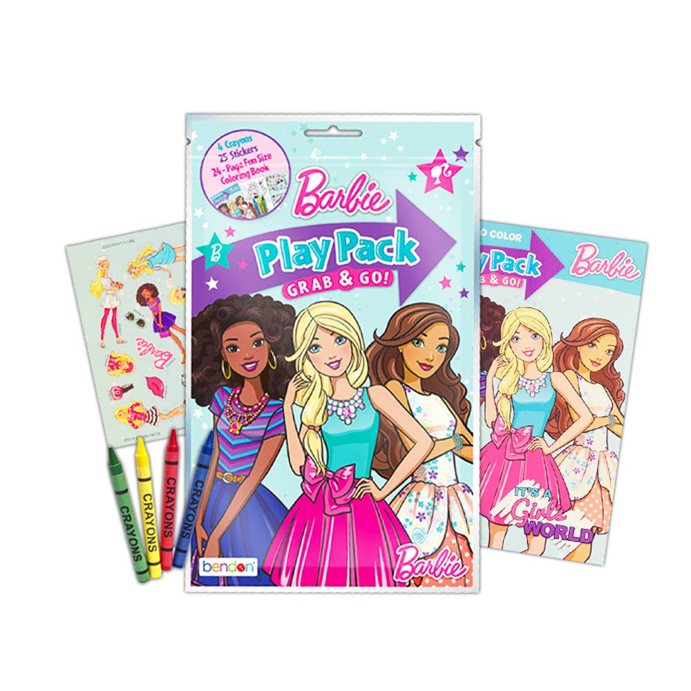 Barbie funtivity coloring book pages with engaging activities for kids