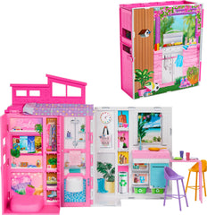 Barbie Getaway House exterior folded for easy storage and travel