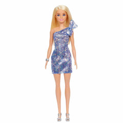 Barbie Glitz Doll with silvery bangle enhances pretend party outfits