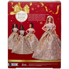 Barbie Holiday Barbie gift-ready packaging enhances holiday gifting.