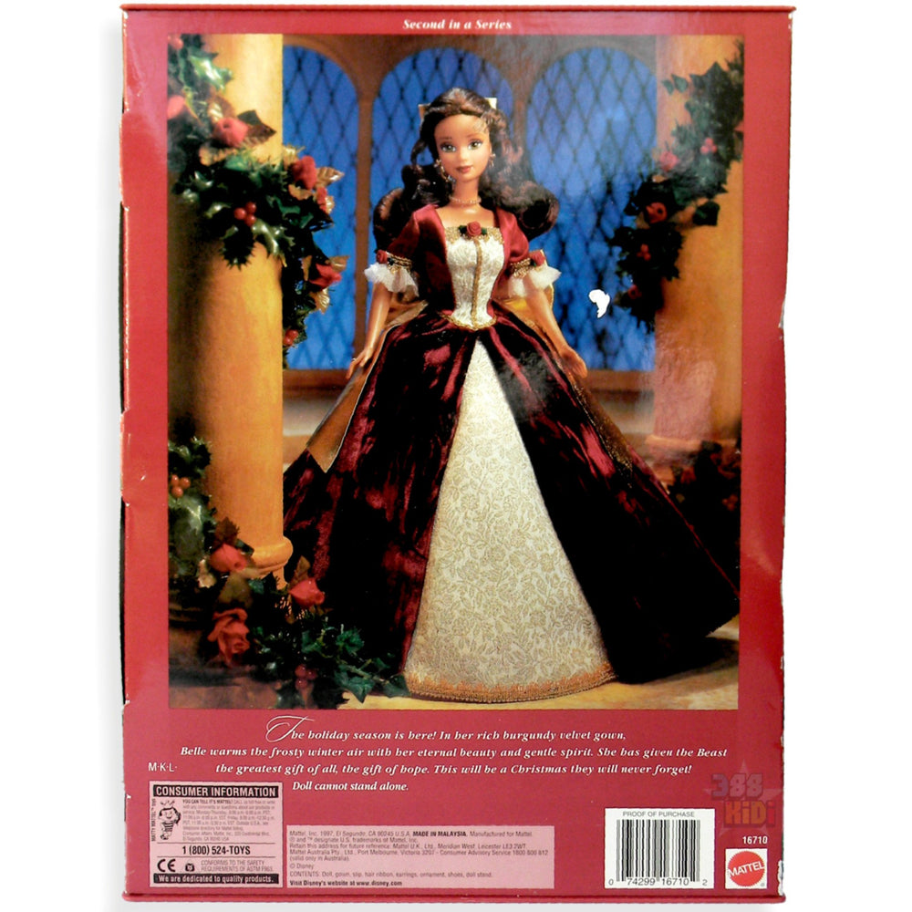Barbie Holiday Princess Belle accessories and ornament for display setup