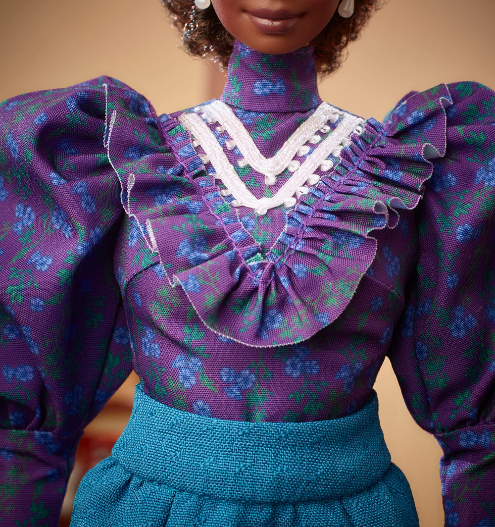 Barbie Inspiring Women Madam C.J. Walker doll sculpted to likeness for realistic display.