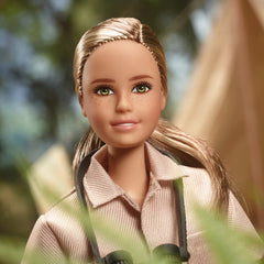 Barbie Jane Goodall field attire doll inspires adventurous storytelling and play.