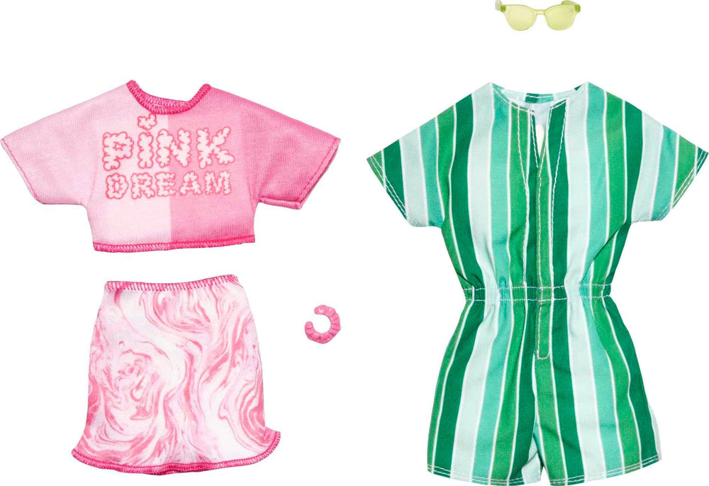 Barbie fashion pack: Pink Dream top and swirl skirt inspires imaginative styling.
