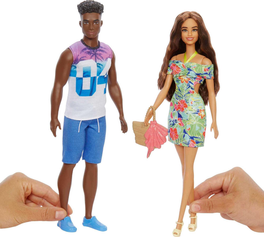 Ken tropical outfit with jersey and shorts for outdoor adventures.