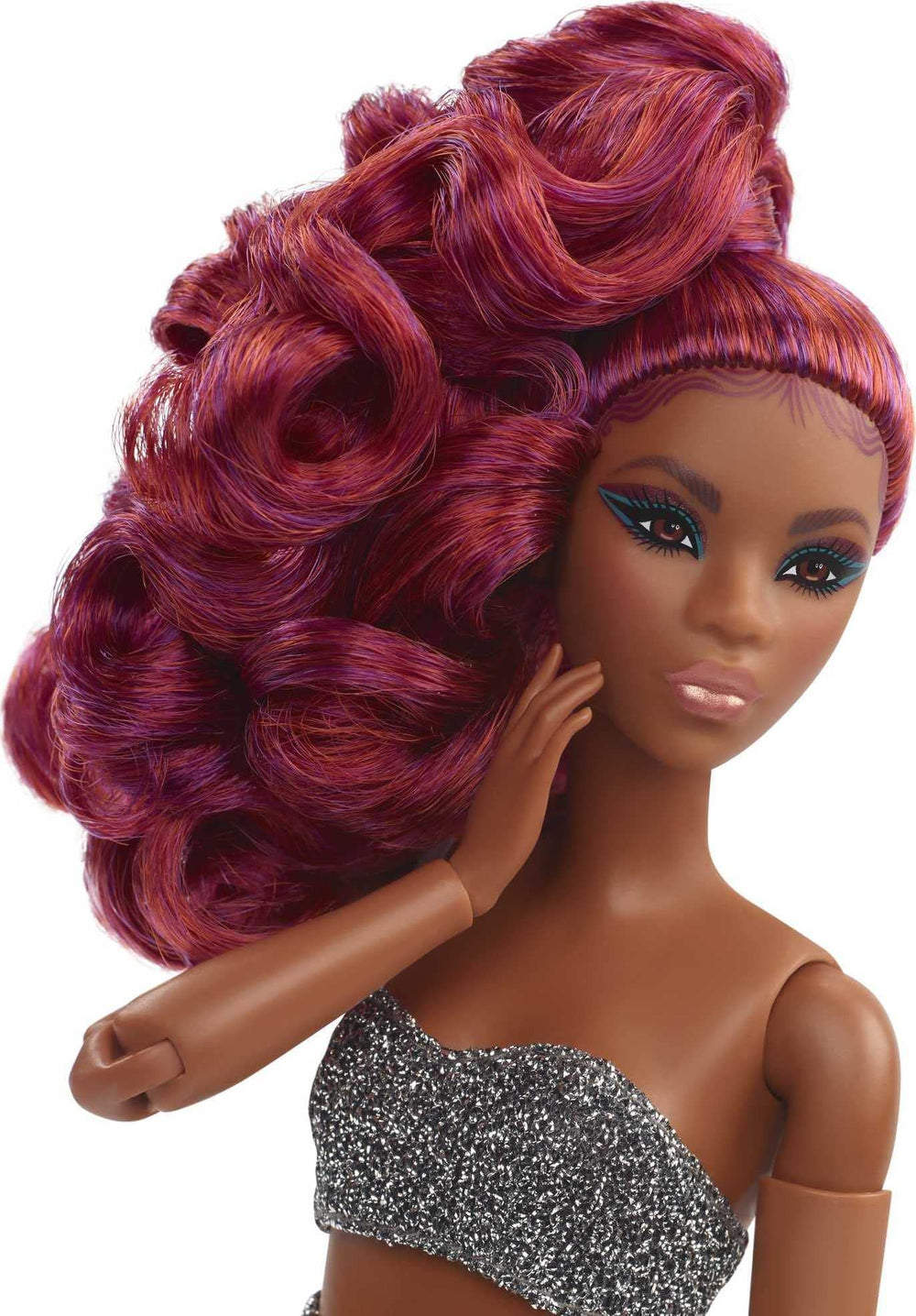 Barbie Looks doll matching skirt creates coordinated outfits for photos and displays.