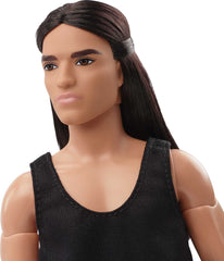 Barbie Looks Ken doll with black boots ready for display and photography sessions.