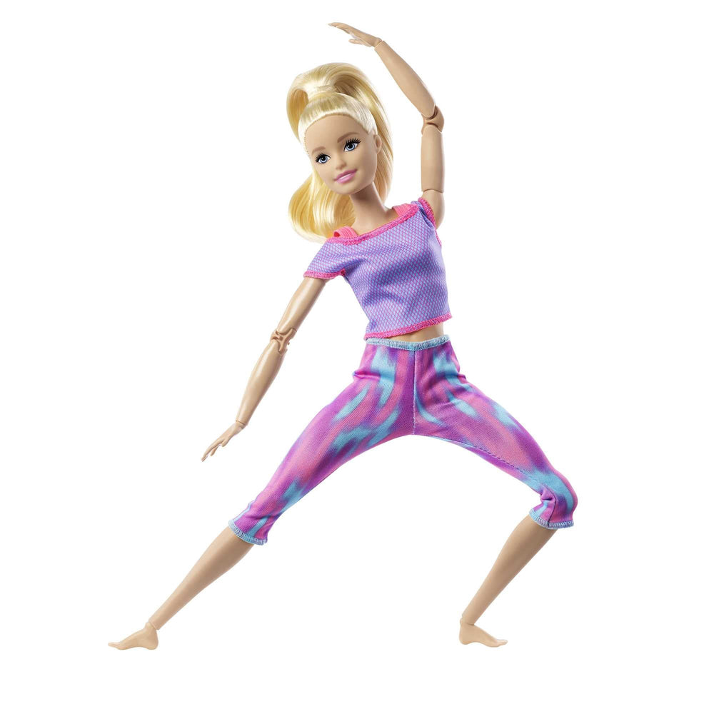 Barbie Made to Move doll demonstrating dynamic poses through 22 joints